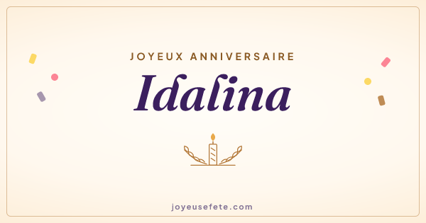 Image « Joyeux anniversaire Idalina » au format large