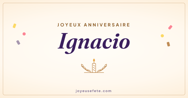 Image « Joyeux anniversaire Ignacio » au format large