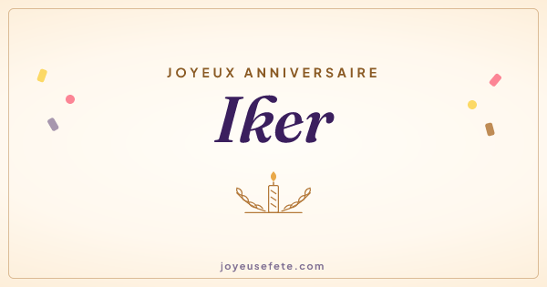 Image « Joyeux anniversaire Iker » au format large