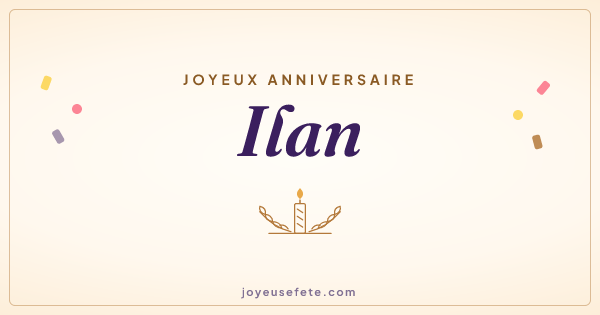 Image « Joyeux anniversaire Ilan » au format large