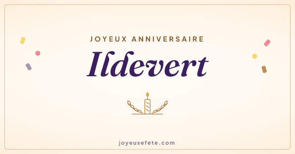 Image « Joyeux anniversaire Ildevert » au format large