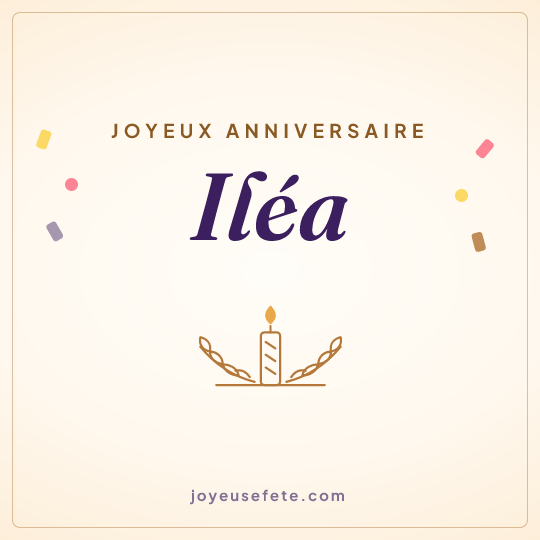 Image carrée « Joyeux anniversaire Iléa » pour WhatsApp