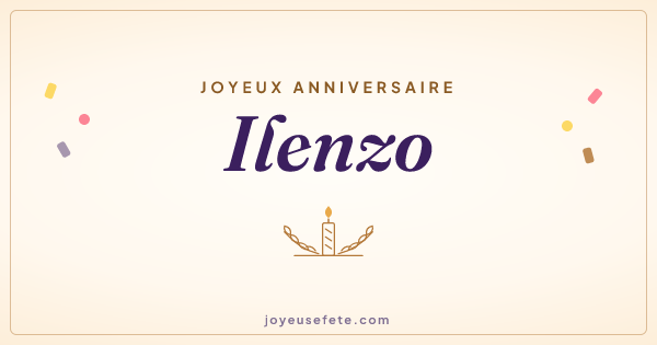 Image « Joyeux anniversaire Ilenzo » au format large