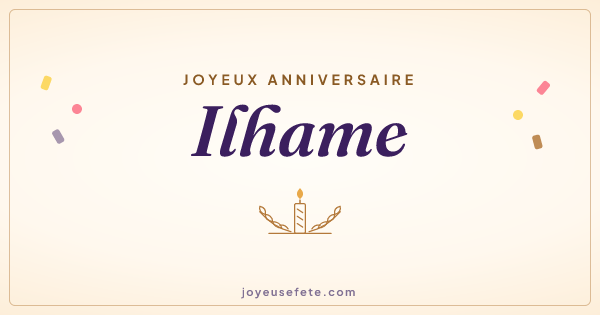 Image « Joyeux anniversaire Ilhame » au format large