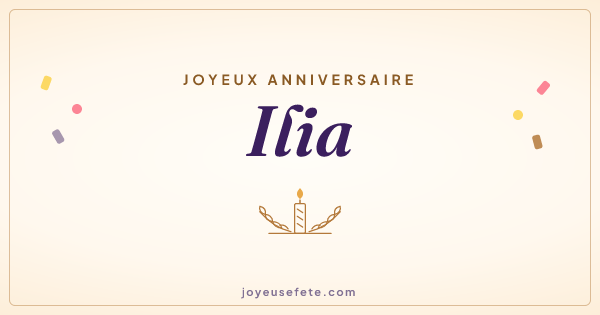 Image « Joyeux anniversaire Ilia » au format large