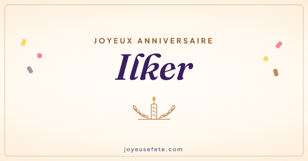 Image « Joyeux anniversaire Ilker » au format large