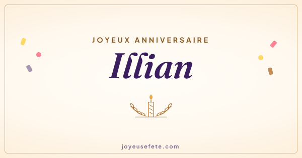 Image « Joyeux anniversaire Illian » au format large