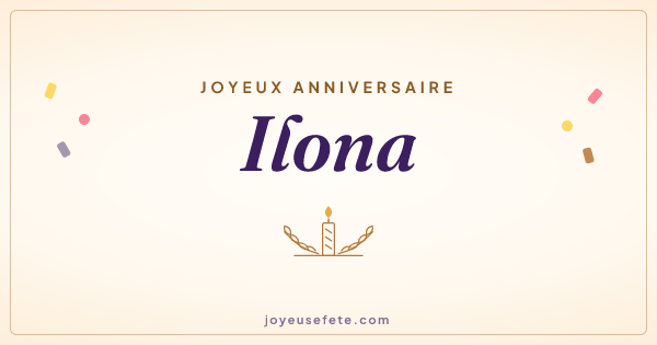 Image « Joyeux anniversaire Ilona » au format large