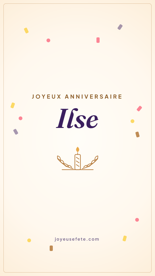 Image « Joyeux anniversaire Ilse » au format story