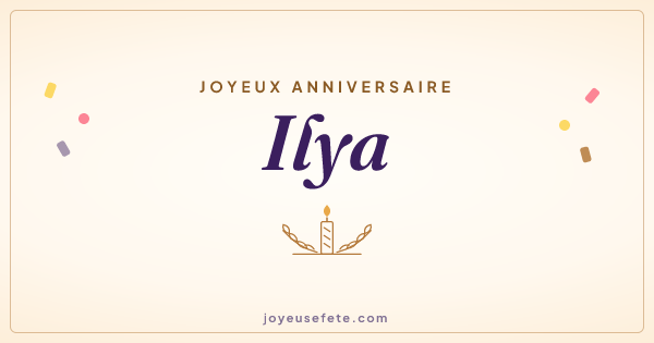 Image « Joyeux anniversaire Ilya » au format large