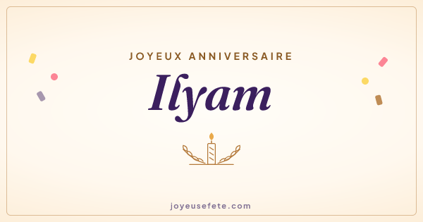 Image « Joyeux anniversaire Ilyam » au format large