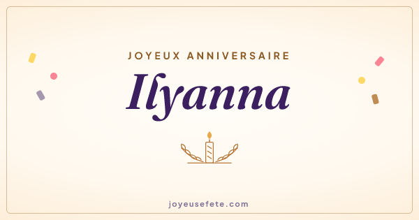 Image « Joyeux anniversaire Ilyanna » au format large