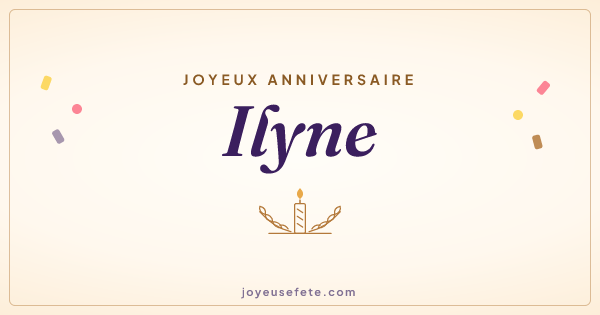 Image « Joyeux anniversaire Ilyne » au format large