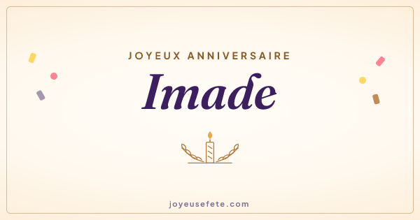 Image « Joyeux anniversaire Imade » au format large
