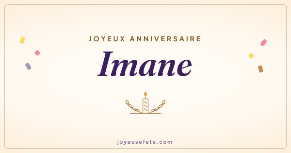 Image « Joyeux anniversaire Imane » au format large