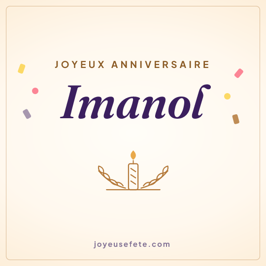 Image carrée « Joyeux anniversaire Imanol » pour WhatsApp