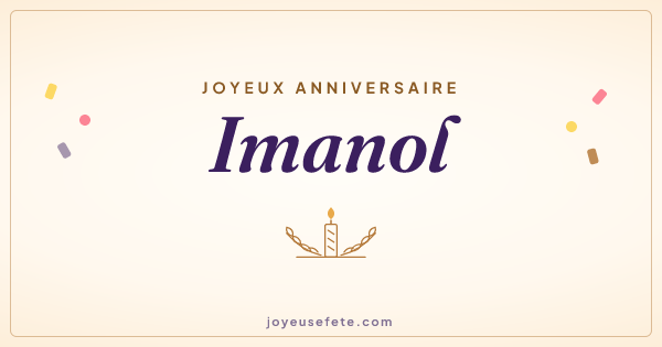 Image « Joyeux anniversaire Imanol » au format large