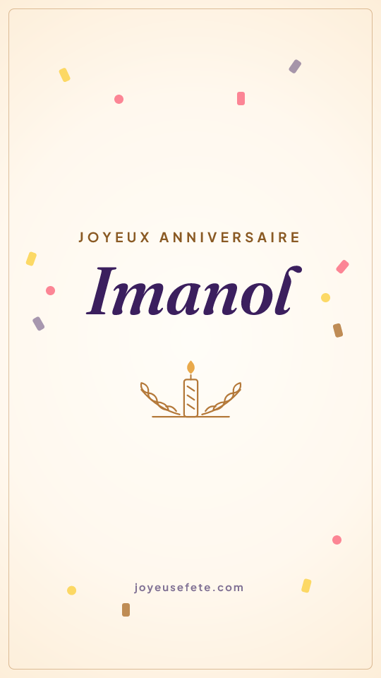 Image « Joyeux anniversaire Imanol » au format story