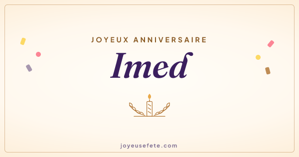 Image « Joyeux anniversaire Imed » au format large