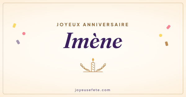 Image « Joyeux anniversaire Imène » au format large