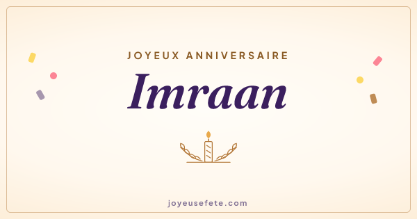 Image « Joyeux anniversaire Imrâan » au format large
