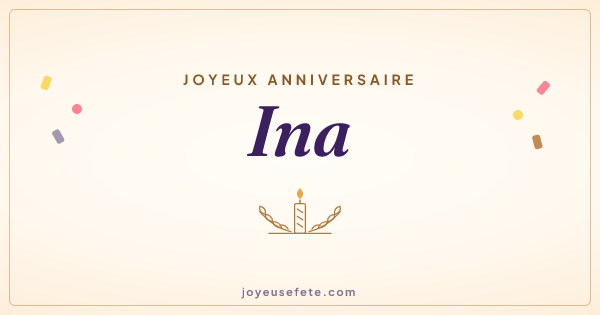 Image « Joyeux anniversaire Ina » au format large