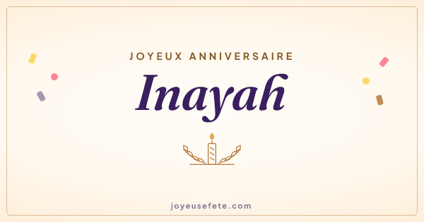 Image « Joyeux anniversaire Inayah » au format large