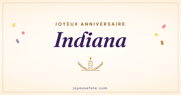 Image « Joyeux anniversaire Indiana » au format large