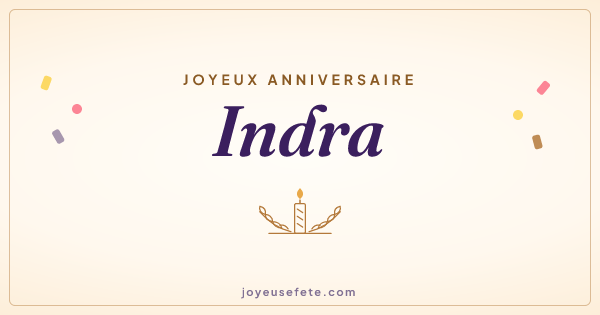 Image « Joyeux anniversaire Indra » au format large