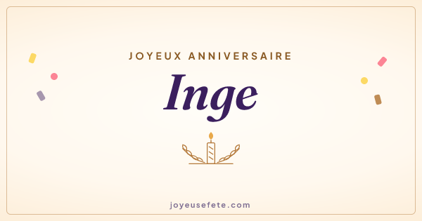 Image « Joyeux anniversaire Inge » au format large