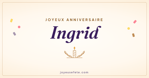Image « Joyeux anniversaire Ingrid » au format large