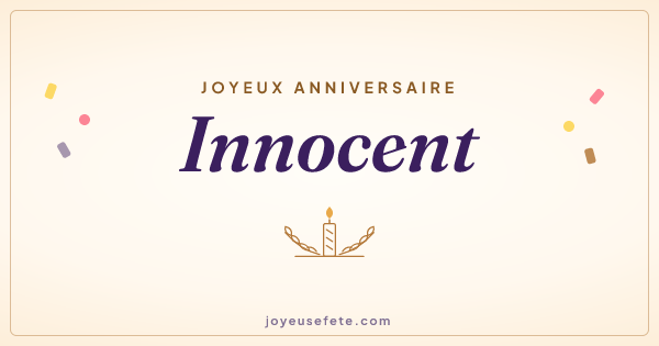 Image « Joyeux anniversaire Innocent » au format large