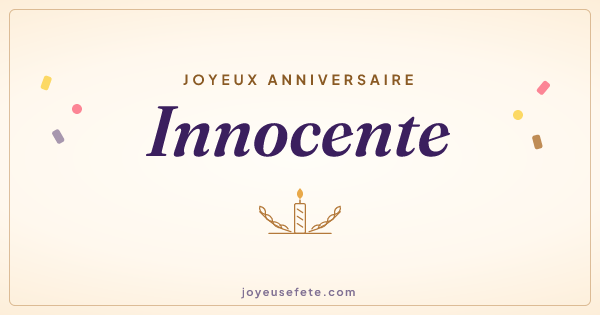 Image « Joyeux anniversaire Innocente » au format large