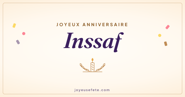 Image « Joyeux anniversaire Inssaf » au format large