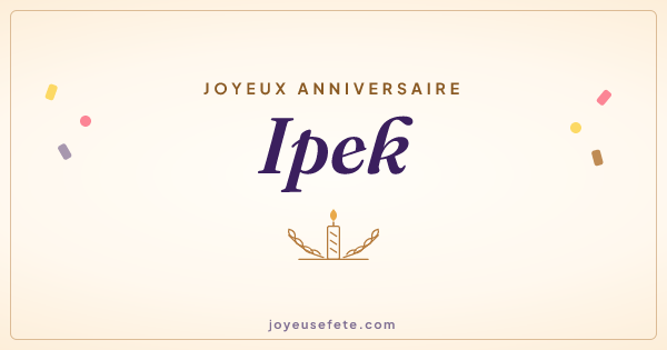 Image « Joyeux anniversaire Ipek » au format large