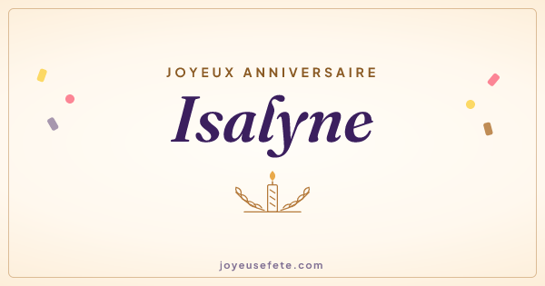 Image « Joyeux anniversaire Isalyne » au format large