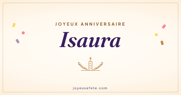 Image « Joyeux anniversaire Isaura » au format large