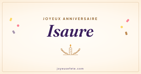 Image « Joyeux anniversaire Isaure » au format large