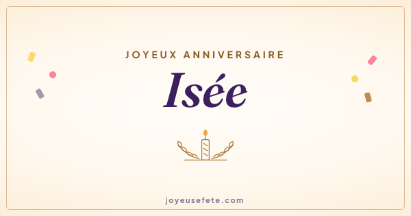 Image « Joyeux anniversaire Isée » au format large