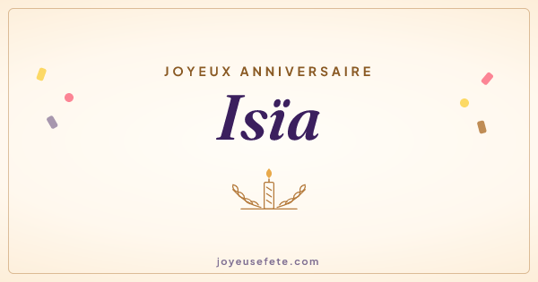 Image « Joyeux anniversaire Isïa » au format large