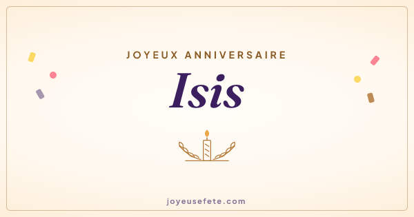Image « Joyeux anniversaire Isis » au format large
