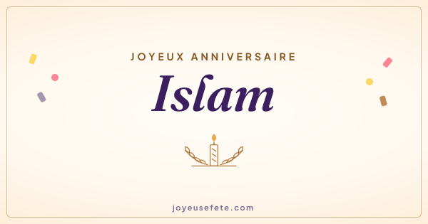 Image « Joyeux anniversaire Islam » au format large