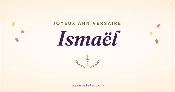 Image « Joyeux anniversaire Ismaël » au format large