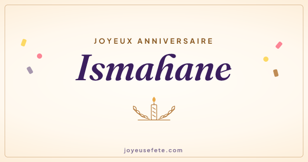 Image « Joyeux anniversaire Ismahane » au format large