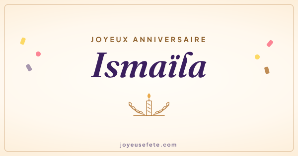 Image « Joyeux anniversaire Ismaïla » au format large