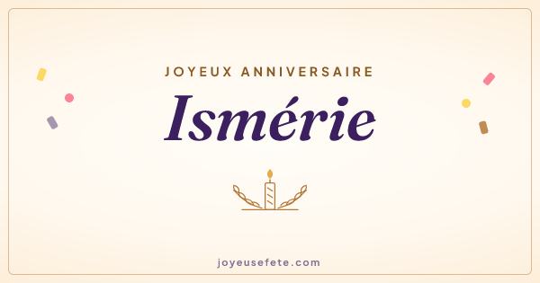 Image « Joyeux anniversaire Ismérie » au format large