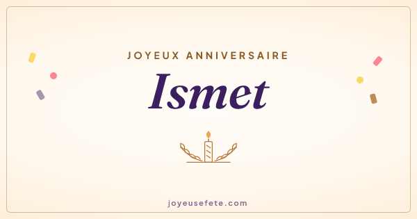 Image « Joyeux anniversaire Ismet » au format large