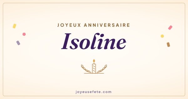 Image « Joyeux anniversaire Isoline » au format large