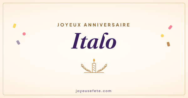 Image « Joyeux anniversaire Italo » au format large