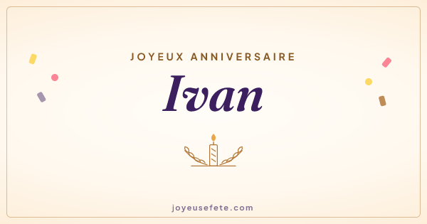 Image « Joyeux anniversaire Ivan » au format large